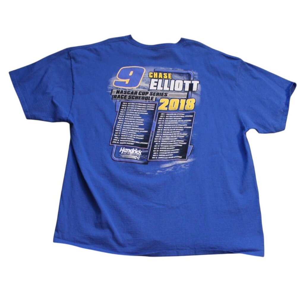 Hendrick Motorsports Mens 3XL Blue Chase Elliott 2018 T Shirt NASCAR